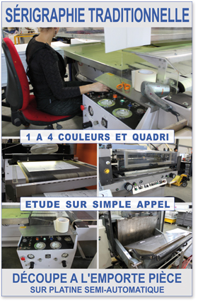 Sérigraphie traditionnelle / machines / encres / écrans