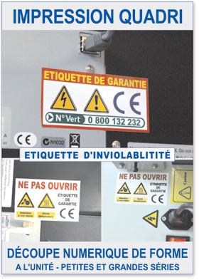 Signalétique, NEW, Autocollant Imprimé