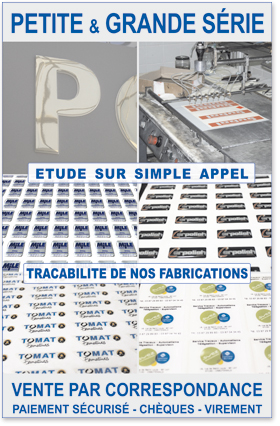 Bossing - doming / Autocollant adhésif permavision / dômage d’étiquettes 3D