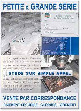 Plaques constructeurs personnalisées aluminium – Boutique du Marquage